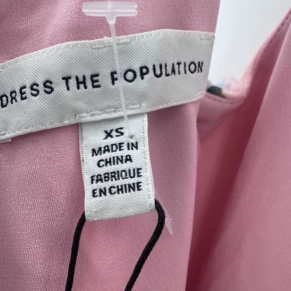 Dress The Population Giovanna Floral Ruffle Mermaid Gown Dress Pink Size XS NWT - Picture 9 of 15